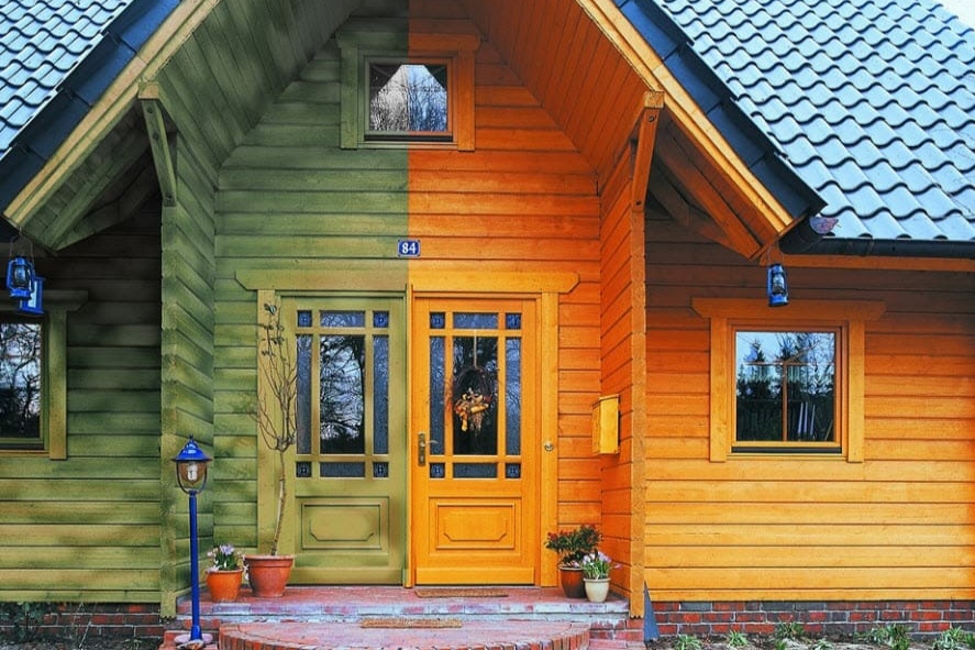 Покраска деревянного дома снаружи. Чем и как правильно покрасить фасад деревянного дома